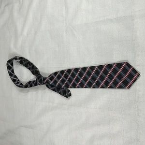 Stafford Essentials Black Blue Red Plaid Men's Necktie One Size